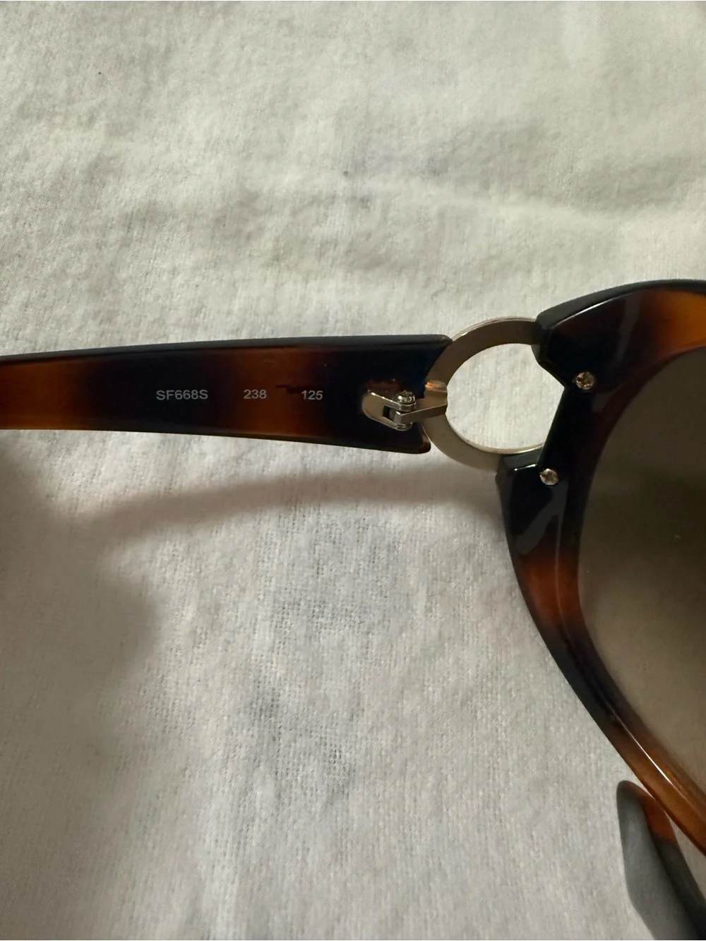 Salvatore Ferragamo Tortoiseshell Frame Sunglasses with Brown Lenses